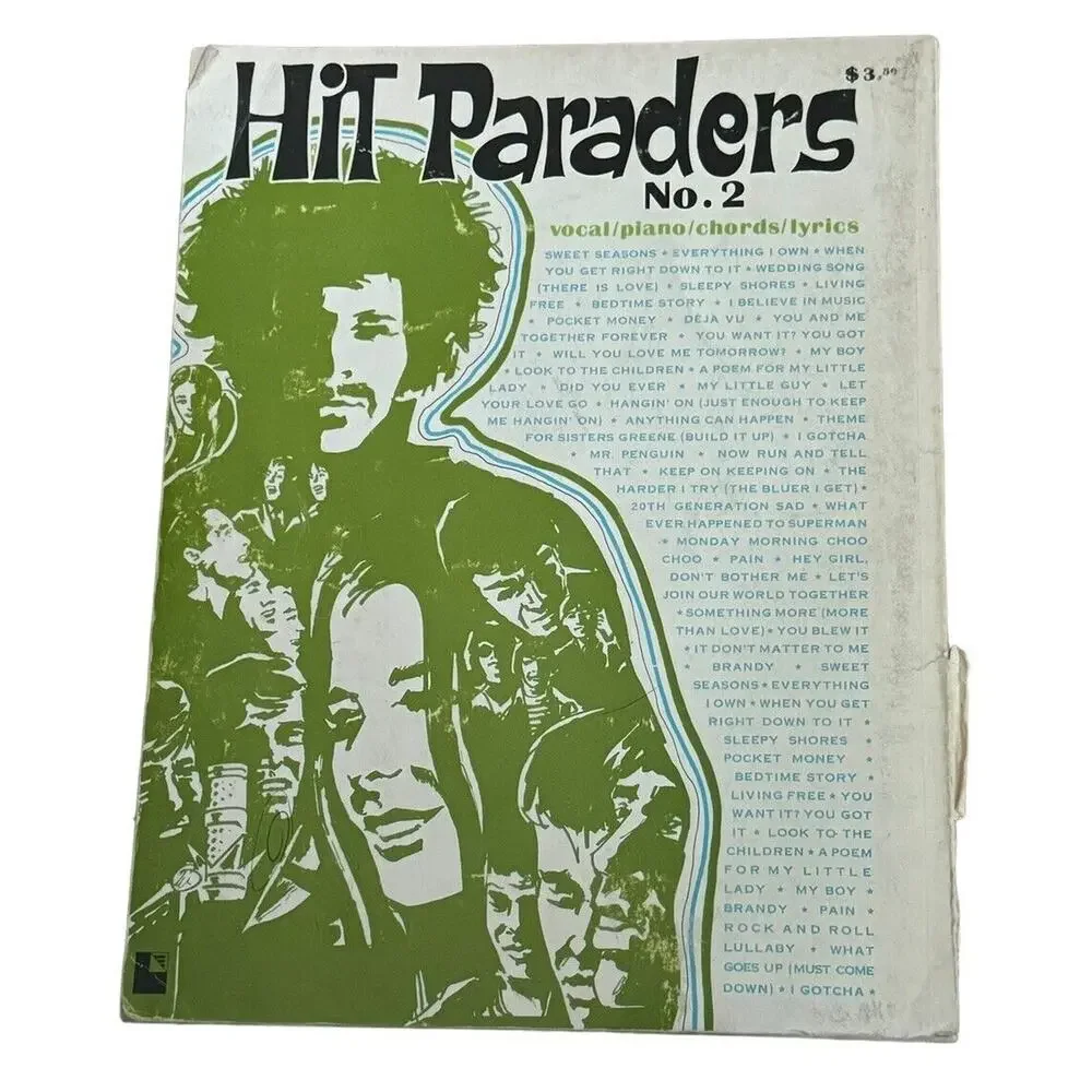 Hit Paraders Sheet Music #2 Vocal Piano‎ Chords Lyrics 1972 Carole King READ